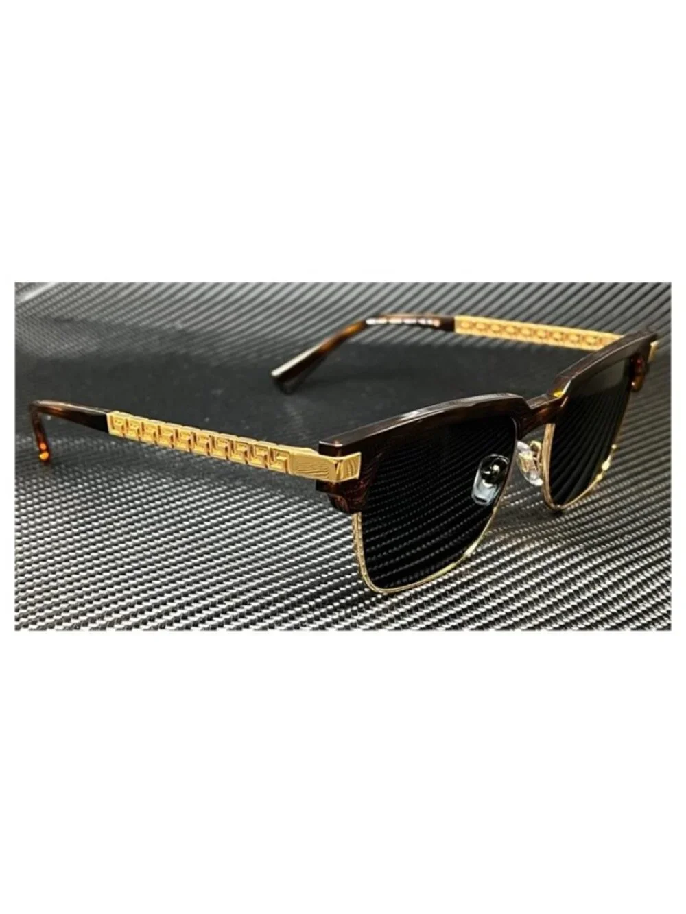 New Versace Men Havana Sunglasses 55-17-145